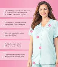 Load image into Gallery viewer, Exquisite Form® Short Sleeve Pajama – náttföt, Azure Mist