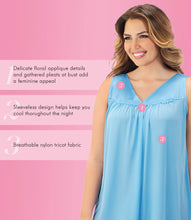 Load image into Gallery viewer, Exquisite Form® Short Gown – stuttur náttkjóll, Purity Blue