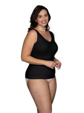 Load image into Gallery viewer, Everyday Layers™ Seamless Smoothing Spin Tank – hlýrabolur, Midnight Black