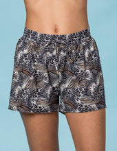 Load image into Gallery viewer, Swimming shorts Wildlife – stuttbuxur, Black and Watercolor Print