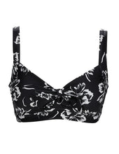 Load image into Gallery viewer, Bikini bra Floral Brush Rio – bikiní toppur, Black