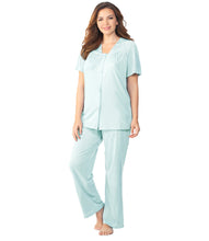 Load image into Gallery viewer, Exquisite Form® Short Sleeve Pajama – náttföt, Azure Mist