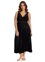 Load image into Gallery viewer, Exquisite Form® Sleeveless Long Nightgown – síður náttkjóll, Midnight Black