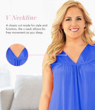 Load image into Gallery viewer, Exquisite Form® Short Gown – stuttur náttkjóll, Rocky Blue