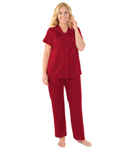 Load image into Gallery viewer, Exquisite Form® Short Sleeve Pajama – náttföt, Sangria