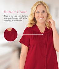 Load image into Gallery viewer, Exquisite Form® Short Sleeve Pajama – náttföt, Sangria