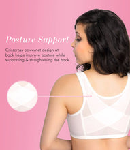 Load image into Gallery viewer, Fully® Front Close Wirefree Posture Bra with Lace – brjóstahaldari, White