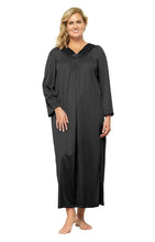 Load image into Gallery viewer, Exquisite Form® Long Sleeve – náttkjóll, Midnight Black