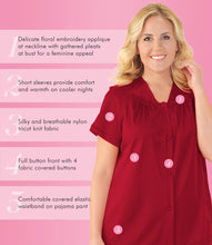 Load image into Gallery viewer, Exquisite Form® Short Sleeve Pajama – náttföt, Sangria