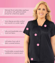 Load image into Gallery viewer, Exquisite Form® Short Sleeve Pajama – náttföt, Midnight Black