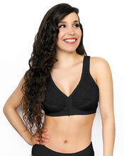 Load image into Gallery viewer, Fully® Front Close Wirefree Posture Bra with Lace – brjóstahaldari, Black