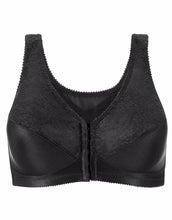 Load image into Gallery viewer, Fully® Front Close Wirefree Posture Bra with Lace – brjóstahaldari, Black