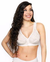 Load image into Gallery viewer, Fully® Front Close Wirefree Posture Bra with Lace – brjóstahaldari, White