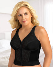 Load image into Gallery viewer, Fully® Front Close Wirefree Longline Posture Bra with Lace – brjóstahaldari, Black