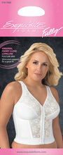 Load image into Gallery viewer, Fully® Front Close Wirefree Longline Posture Bra with Lace – brjóstahaldari, White