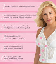 Load image into Gallery viewer, Fully® Front Close Wirefree Longline Posture Bra with Lace – brjóstahaldari, White