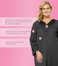Load image into Gallery viewer, Exquisite Form® Long Sleeve – náttkjóll, Midnight Black