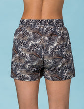 Load image into Gallery viewer, Swimming shorts Wildlife – stuttbuxur, Black and Watercolor Print