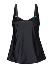 Load image into Gallery viewer, Tankini Aquarelle – tankini toppur, Black and Watercolor Print