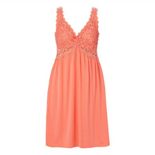 Load image into Gallery viewer, Nightgown Short Lace – náttkjóll, Coral